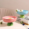 Furmanity Flower Ceramic Cat Bowl